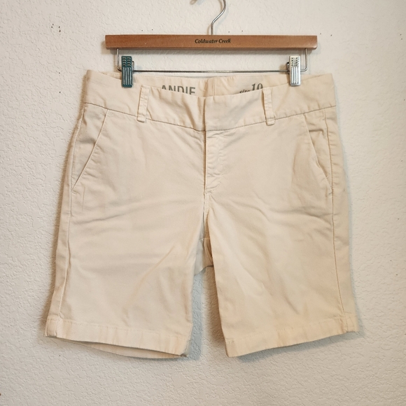 J. Crew Andie Bermuda‎ Off-White Cotton Blend Short, Size 10 - Picture 1 of 8